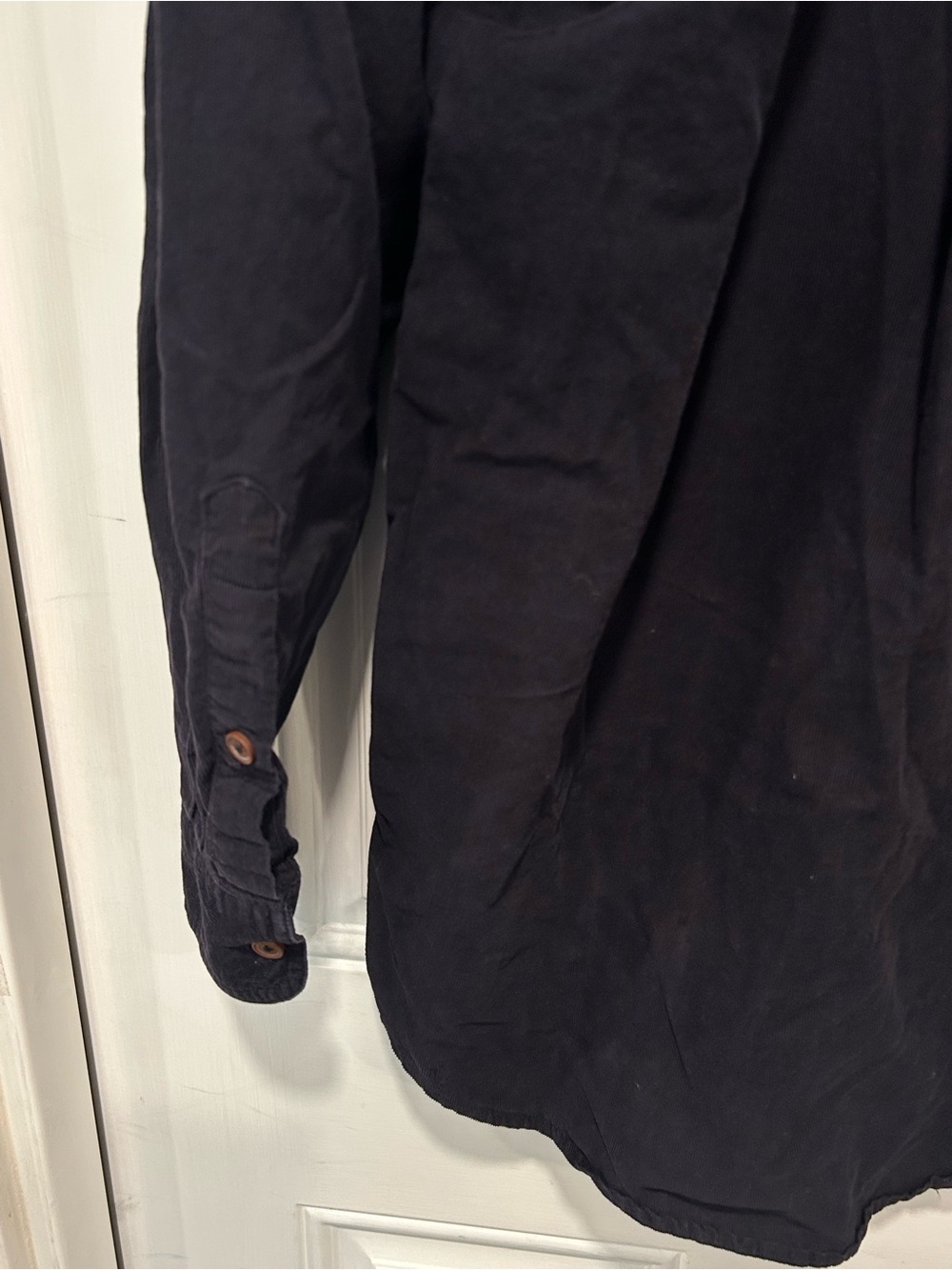 ORVIS Men's FAIRBANKS Corduroy Button Down Shirt Large Navy Blue Long Sleeve - Picture 9 of 16